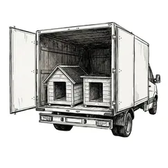 Livrare Asamblată Cușcă Câine Talie Medie Hol Sau Duplex Imagine 