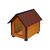 Insulated Dog House With Sharped Roof Bituminous Shingle Size 2 AtviPets, image 
