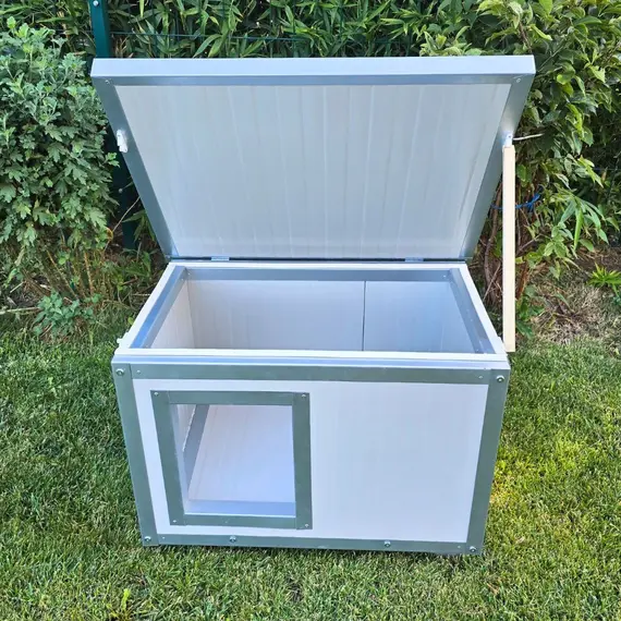 Cușcă Câine, Talie Extra Mare, Panouri Metalice Izolate Termic, Coteț Câine DPI4 Imagine 5