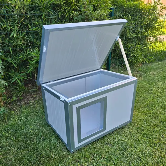 Cușcă Câine, Talie Extra Mare, Panouri Metalice Izolate Termic, Coteț Câine DPI4 Imagine 4