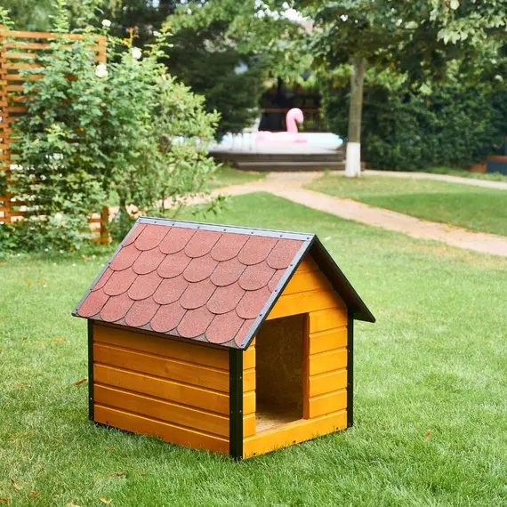 Cușcă Câine, Talie Mare, Izolată Termic, Protecții Anti-Ros, Coteț Câine ASI3 Imagine 8