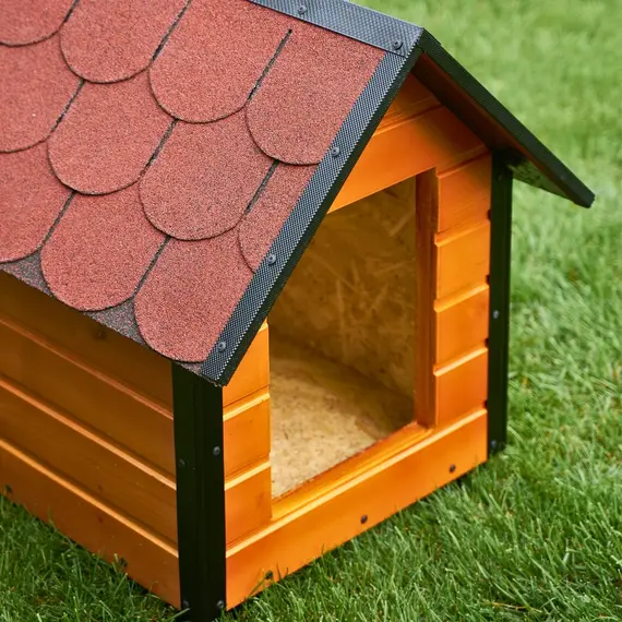 Cușcă Câine, Talie Medie, Izolată Termic, Protecții Anti-Ros, Coteț Câine ASI2 Imagine 9