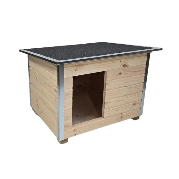 Cușcă Câine Natur, Talie Mare, Protecții Anti Ros, Coteț Câine DL3 Imagine 3