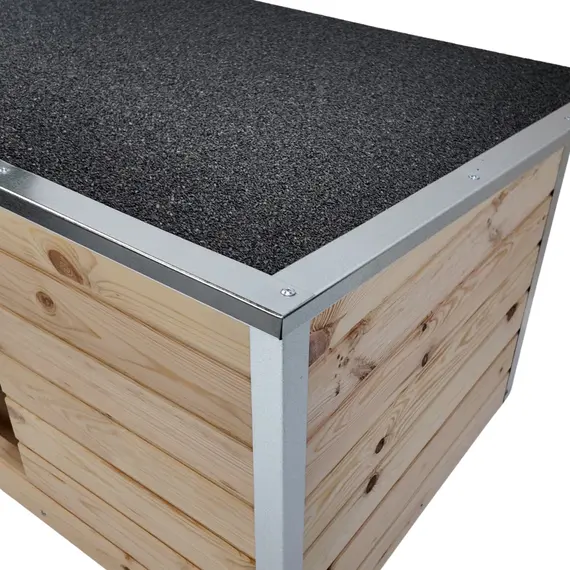 Cușcă Câine Natur, Talie Medie, Protecții Anti Ros, Coteț Câine DL2 Imagine 7