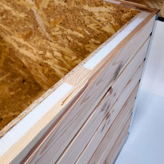 Cușcă Câine Natur, Talie Medie, Izolată Termic, Protecții Anti Ros, Coteț Câine DLI2 Imagine 7