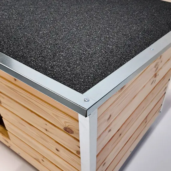 Cușcă Câine Natur, Talie Mare, Izolată Termic, Protecții Anti Ros, Coteț Câine DLI3 Imagine 8