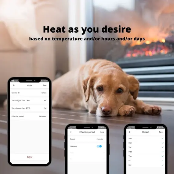 Incalzire Cusca Caine Talie Extra Mare Prin Podea Cu Control Wireless Din Telefon Imagine 5