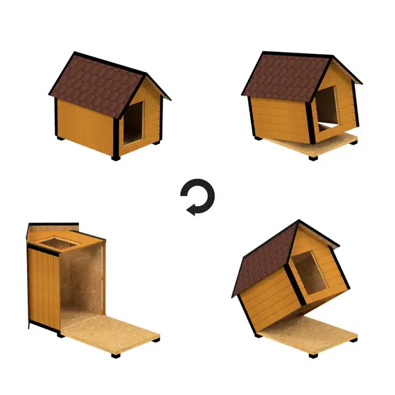 Rabatare Cusca Caine Model A Imagine 2