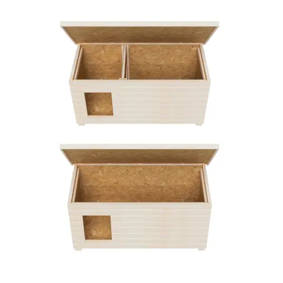 Cușcă Câine Cu Hol Standard Thermo, Talie Mare, Coteț Câine DLNI2-M3H, Talie: Talie Mare, Compartimentare: Cu Hol, Izolație: Izolata Perete 4 cm, Finisaj Cusca: Nevopsita (natur), Protectii Metalice Antiros: Nu, Protectii Metalice Vopsite: Nu Imagine 11