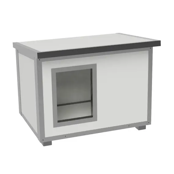 Cușcă Câine, Talie Extra Mare, Panouri Metalice Izolate Termic, Coteț Câine DPI4-STUDIO-M4, Talie: Talie Extra Mare, Compartimentare: Simplă Imagine 4