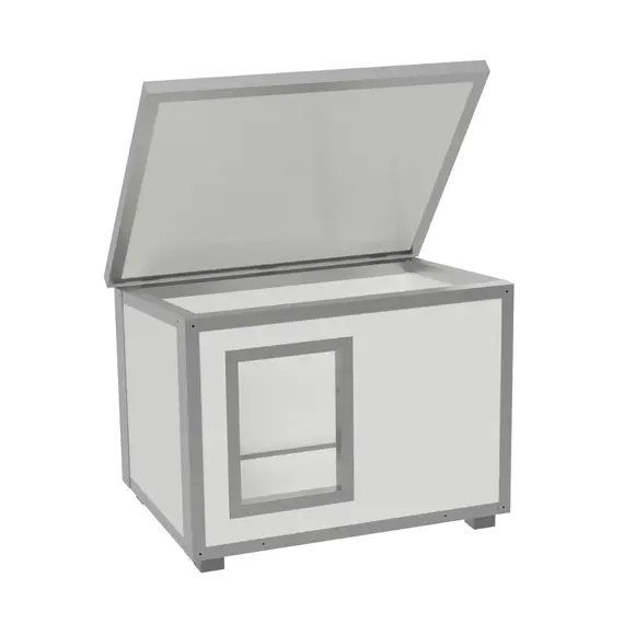 Cușcă Câine, Talie Extra Mare, Panouri Metalice Izolate Termic, Coteț Câine DPI4-STUDIO-M4, Talie: Talie Extra Mare, Compartimentare: Simplă Imagine 5