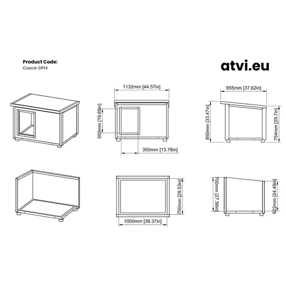 Cușcă Câine, Talie Extra Mare, Panouri Metalice Izolate Termic, Coteț Câine DPI4 Imagine 8