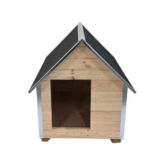 Cușcă Câine Natur, Talie Extra Mare, Protecții Anti-Ros, Coteț Câine AL4 Imagine 2