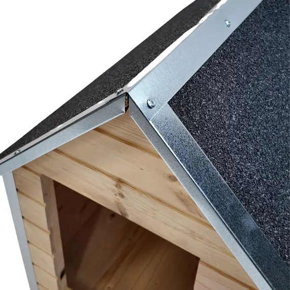 Cușcă Câine Natur, Talie Medie, Protecții Anti-Ros, Coteț Câine AL2 Imagine 4