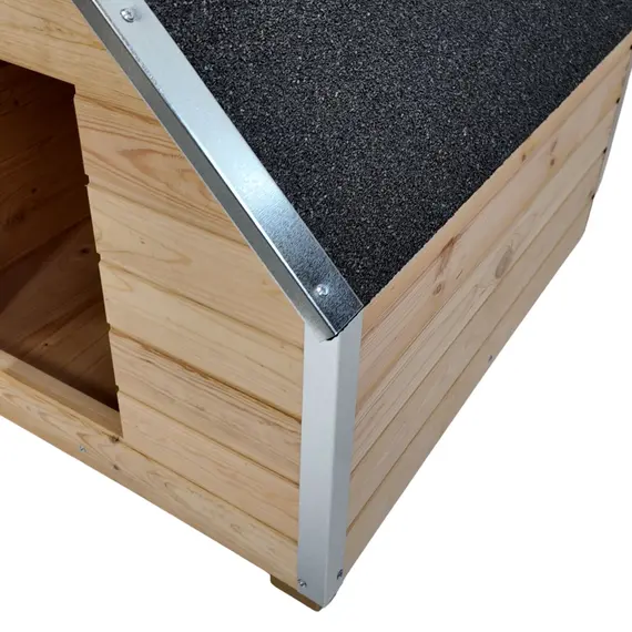 Cușcă Câine Natur, Talie Medie, Protecții Anti-Ros, Coteț Câine AL2 Imagine 5