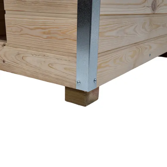 Cușcă Câine Natur, Talie Extra Mare, Protecții Anti-Ros, Coteț Câine AL4 Imagine 6