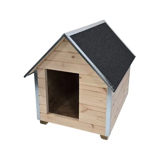 Cușcă Câine Natur, Talie Mare, Izolată Termic, Protecții Anti-Ros, Coteț Câine ALI3 Imagine 