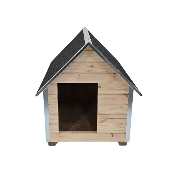 Cușcă Câine Natur, Talie Medie, Izolată Termic, Protecții Anti-Ros, Coteț Câine ALI2 Imagine 2