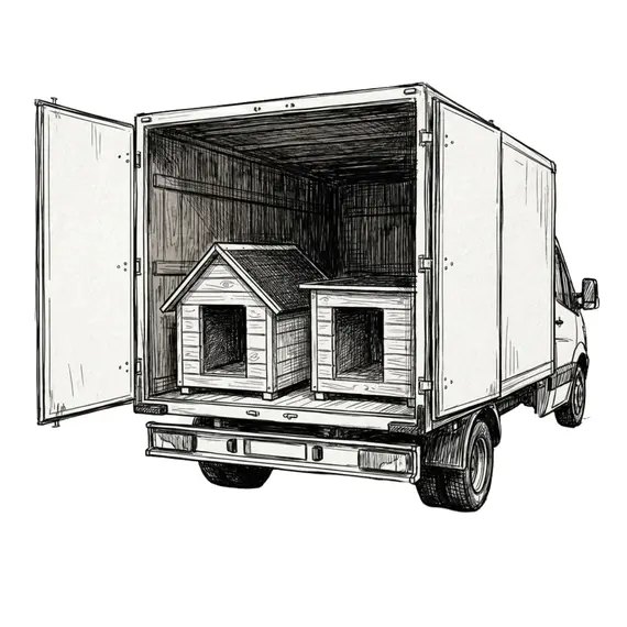 Livrare Asamblată Cușcă Câine Talie Medie Hol Sau Duplex Imagine 