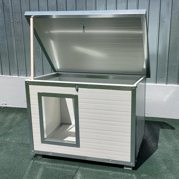 Cușcă Câine, Talie Extra Mare, Panouri Metalice Izolate Termic, Coteț Câine DPI4-STUDIO-M4, Talie: Talie Extra Mare, Compartimentare: Simplă Imagine 2