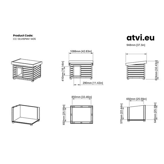 Cușcă Câine Elite ThermoMax Armor Egde Bicolor, Talie Mare, Coteț Câine DLVI6PMV-M3S, Talie: Talie Mare, Compartimentare: Simplă, Izolație: Izolata Perete 8 cm, Finisaj Cusca: Vopsita, Protectii Metalice Antiros: Da, Protectii Metalice Vopsite: Da Imagine 9