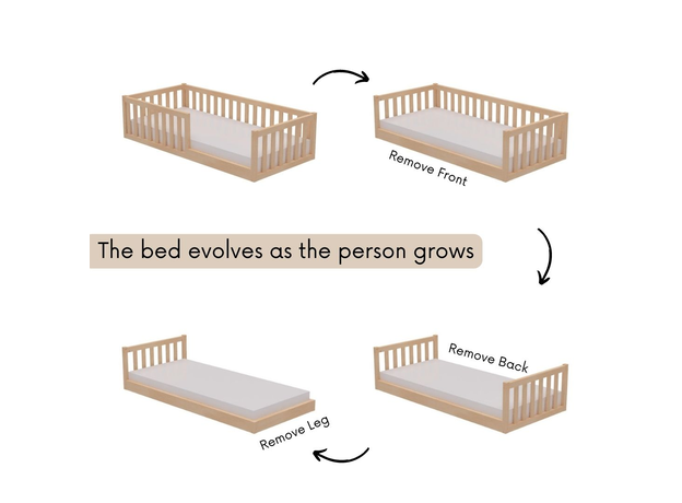Montessori Crib Bed AtviKids, image , 2 image