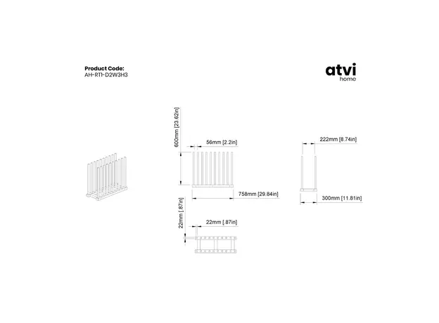 Art Storage Rack And Printed Materials (Height 60 cm / 23.62 in), image , 8 image
