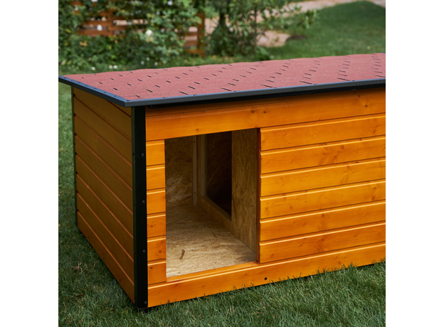 Insulated Dog House With Folding Roof Bituminous Shingle and Hallway Size 4 AtviPets, image , 12 image