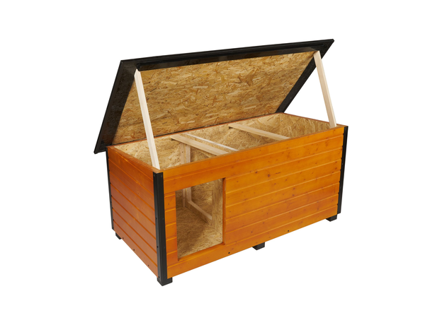 Insulated Dog House With Folding Roof Bituminous Shingle And Hallway Size 3 AtviPets, image , 4 image