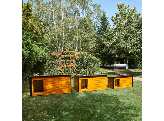 Insulated Dog House With Folding Roof Bituminous Shingle And Hallway Size 3 AtviPets, image , 14 image