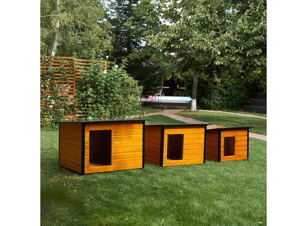 Insulated Dog House With Folding Roof Bituminous Shingle Size 3 AtviPets, image , 14 image