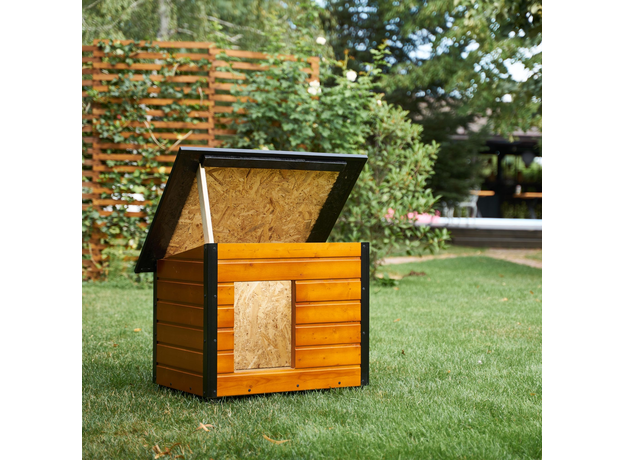 Insulated Dog House With Folding Roof Bituminous Shingle Size 2 AtviPets, image , 13 image