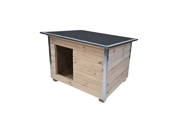 Cușcă Câine Natur, Talie Extra Mare, Izolată Termic, Protecții Anti Ros, Coțet Câine DLI4 Imagine 