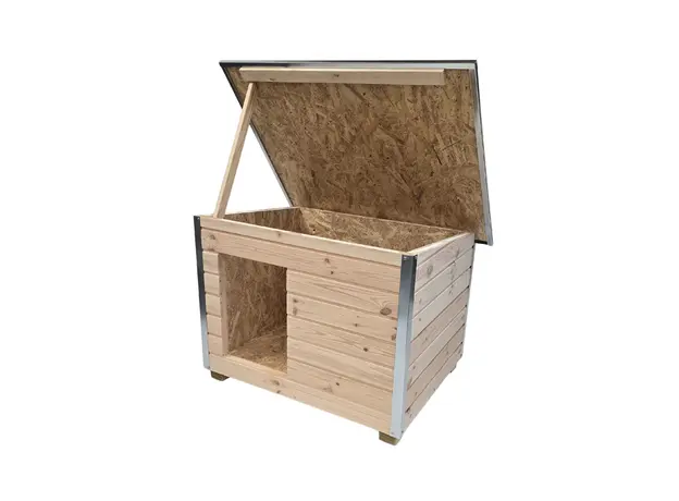 Cușcă Câine Natur, Talie Extra Mare, Izolată Termic, Protecții Anti Ros, Coțet Câine DLI4 Imagine 4