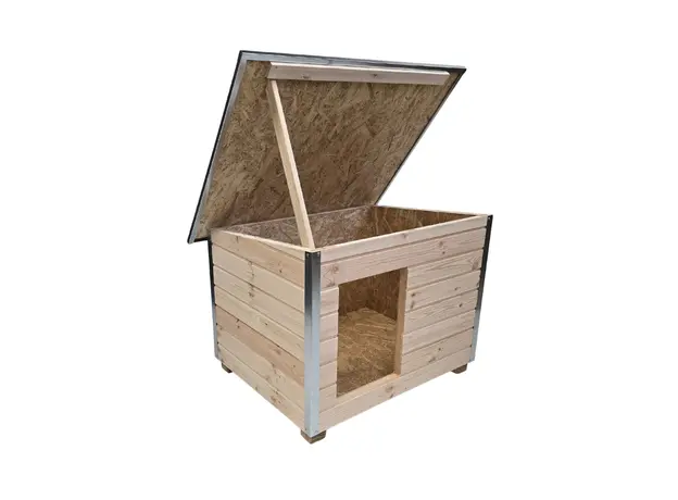 Cușcă Câine Natur, Talie Mare, Izolată Termic, Protecții Anti Ros, Coțet Câine DLI3 Imagine 6