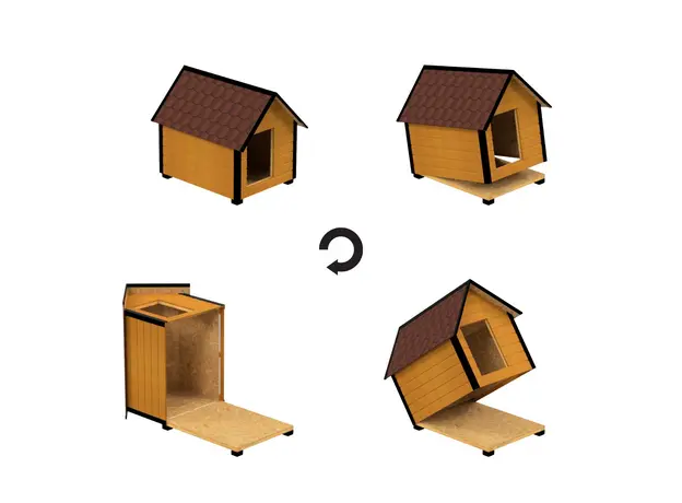 Rabatare Cusca Caine Model A Imagine 2