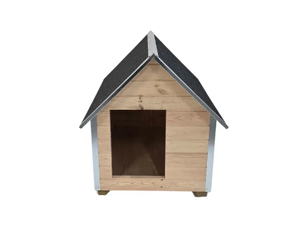 Cușcă Câine Natur, Talie Mare, Protecții Anti-Ros, Coteț Câine AL3 Imagine 2