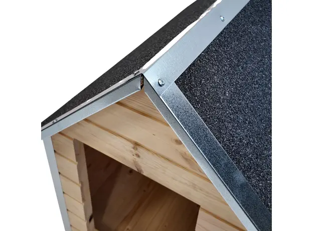 Cușcă Câine Natur, Talie Mare, Protecții Anti-Ros, Coteț Câine AL3 Imagine 4