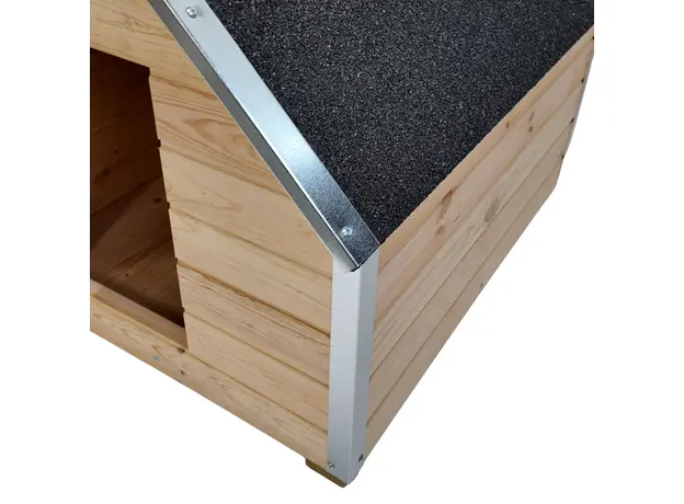 Cușcă Câine Natur, Talie Mare, Protecții Anti-Ros, Coteț Câine AL3 Imagine 5