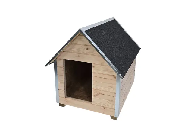 Cușcă Câine Natur, Talie Medie, Izolată Termic, Protecții Anti-Ros, Coteț Câine ALI2 Imagine 