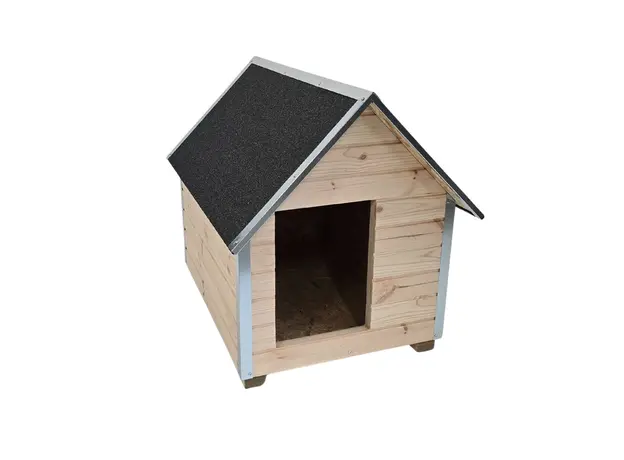 Cușcă Câine Natur, Talie Extra Mare, Izolată Termic, Protecții Anti-Ros, Coteț Câine ALI4 Imagine 3