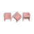 AtviKids Cubix Montessori Chair Size 1 Pink, image 