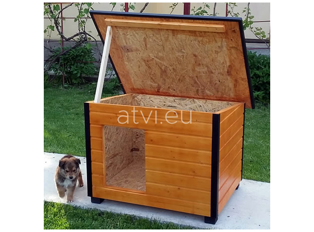 AtviPets Insulated Dog House With Folding Roof Bituminous Shingle Size 2, image , 15 image