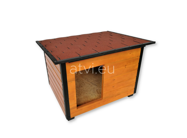 AtviPets Insulated Dog House With Folding Roof Bituminous Shingle Size 2, image , 3 image