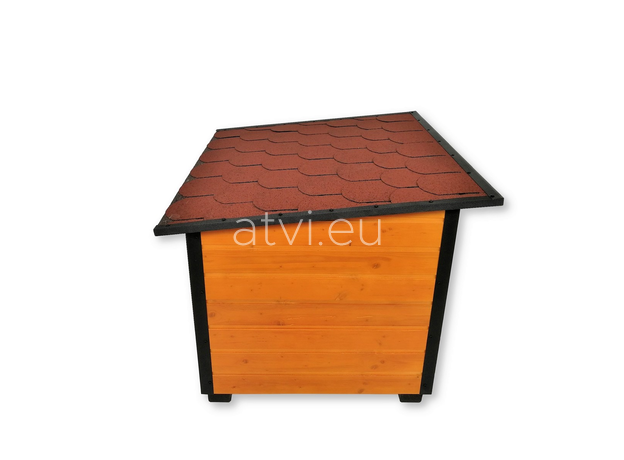 AtviPets Insulated Dog House With Folding Roof Bituminous Shingle Size 2, image , 4 image