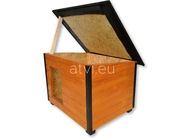 AtviPets Insulated Dog House With Folding Roof Bituminous Shingle Size 4, image , 7 image