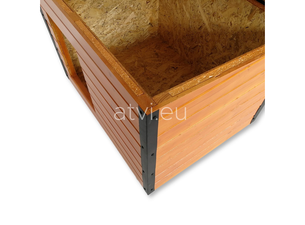 AtviPets Insulated Dog House With Folding Roof Bituminous Shingle Size 2, image , 9 image