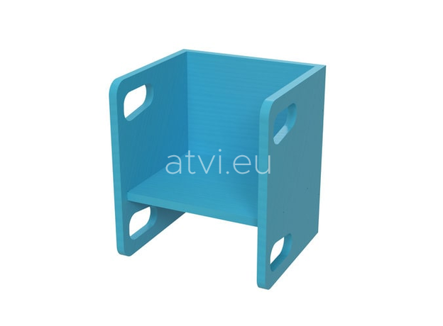 AtviKids Cubix Montessori Chair Size 1 Blue, image , 2 image