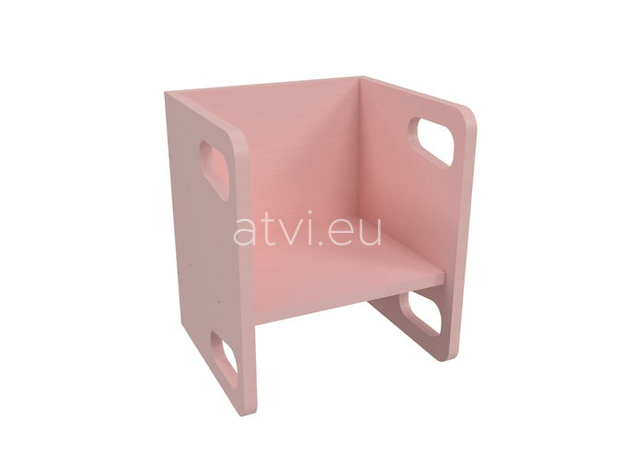 AtviKids Cubix Montessori Chair Size 1 Pink, image , 3 image