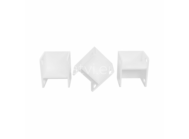 AtviKids Cubix Montessori Chair Size 1 White, image 